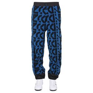 KENZO All-Over Logo Fleece Pants Men BLUE